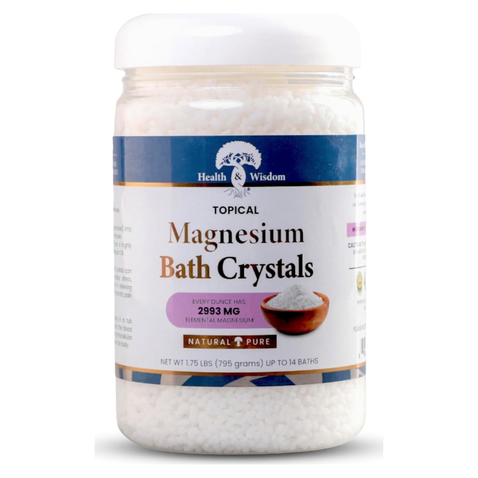 Cristales de Baño de Magnesio Health and Wisdom 0.79 kg