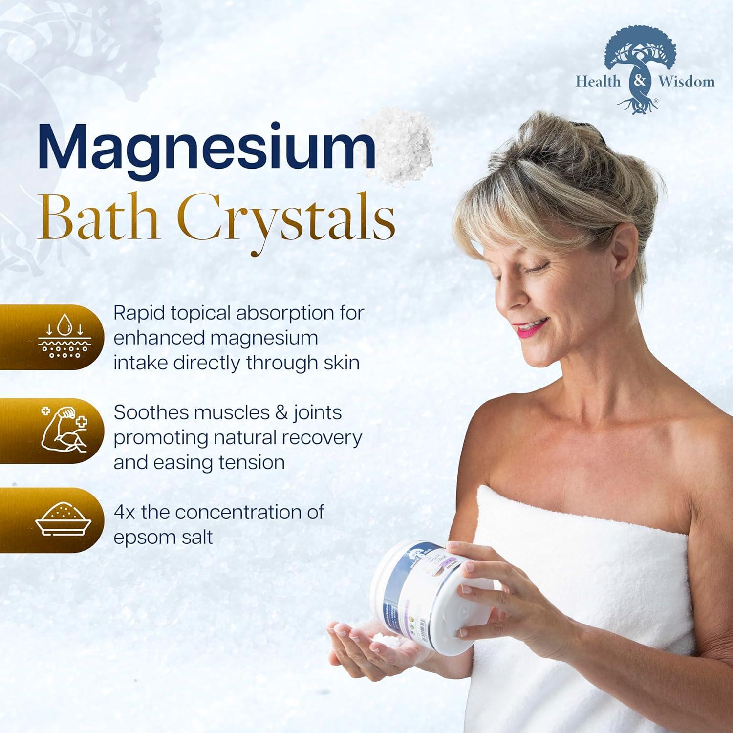 Cristales de Baño de Magnesio Health and Wisdom 0.79 kg