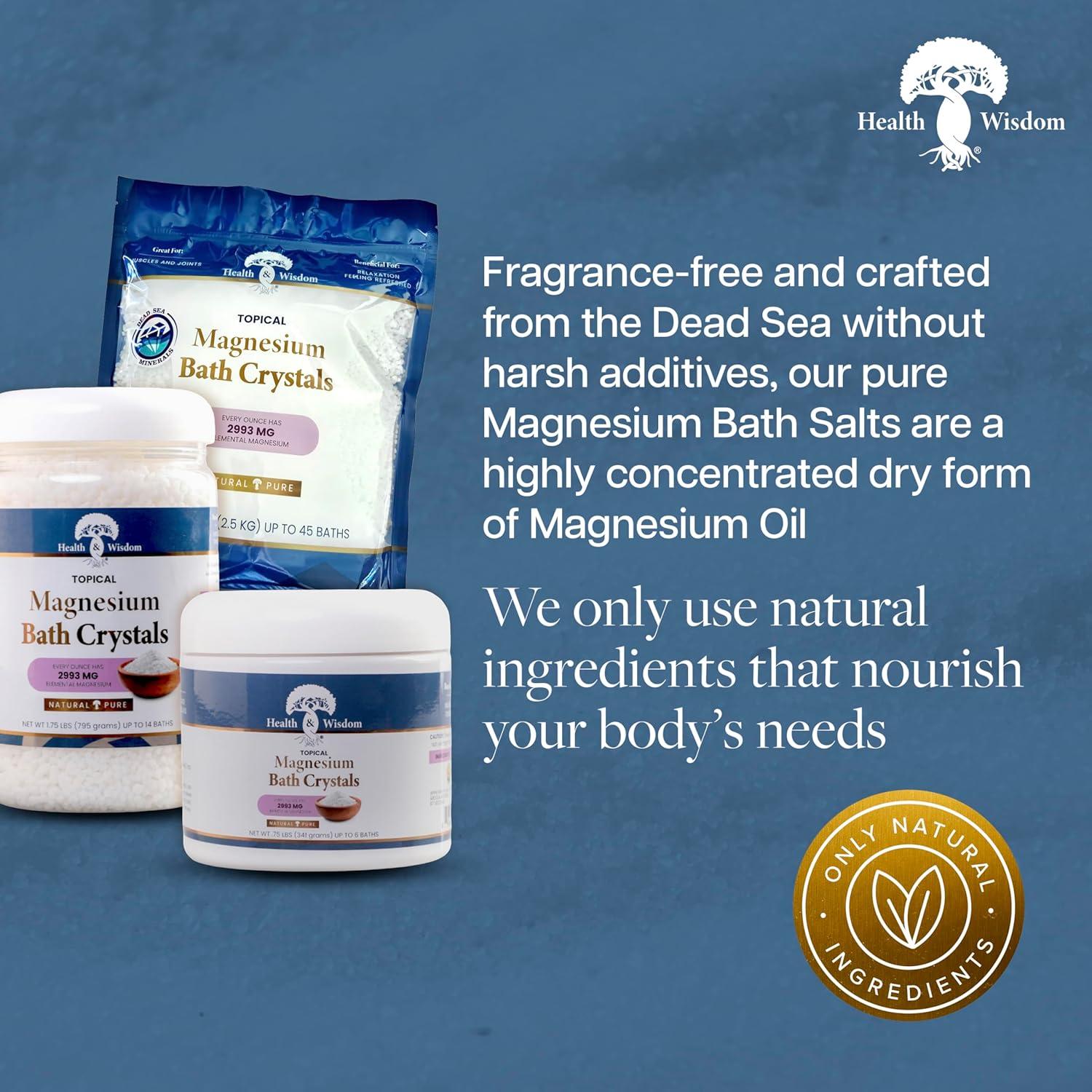 Cristales de Baño de Magnesio Health and Wisdom 0.79 kg