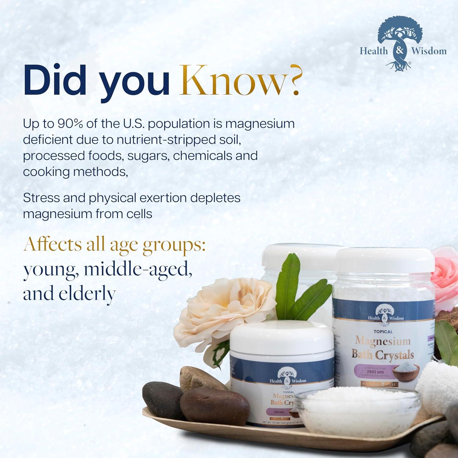 Cristales de Baño de Magnesio Health and Wisdom 0.79 kg