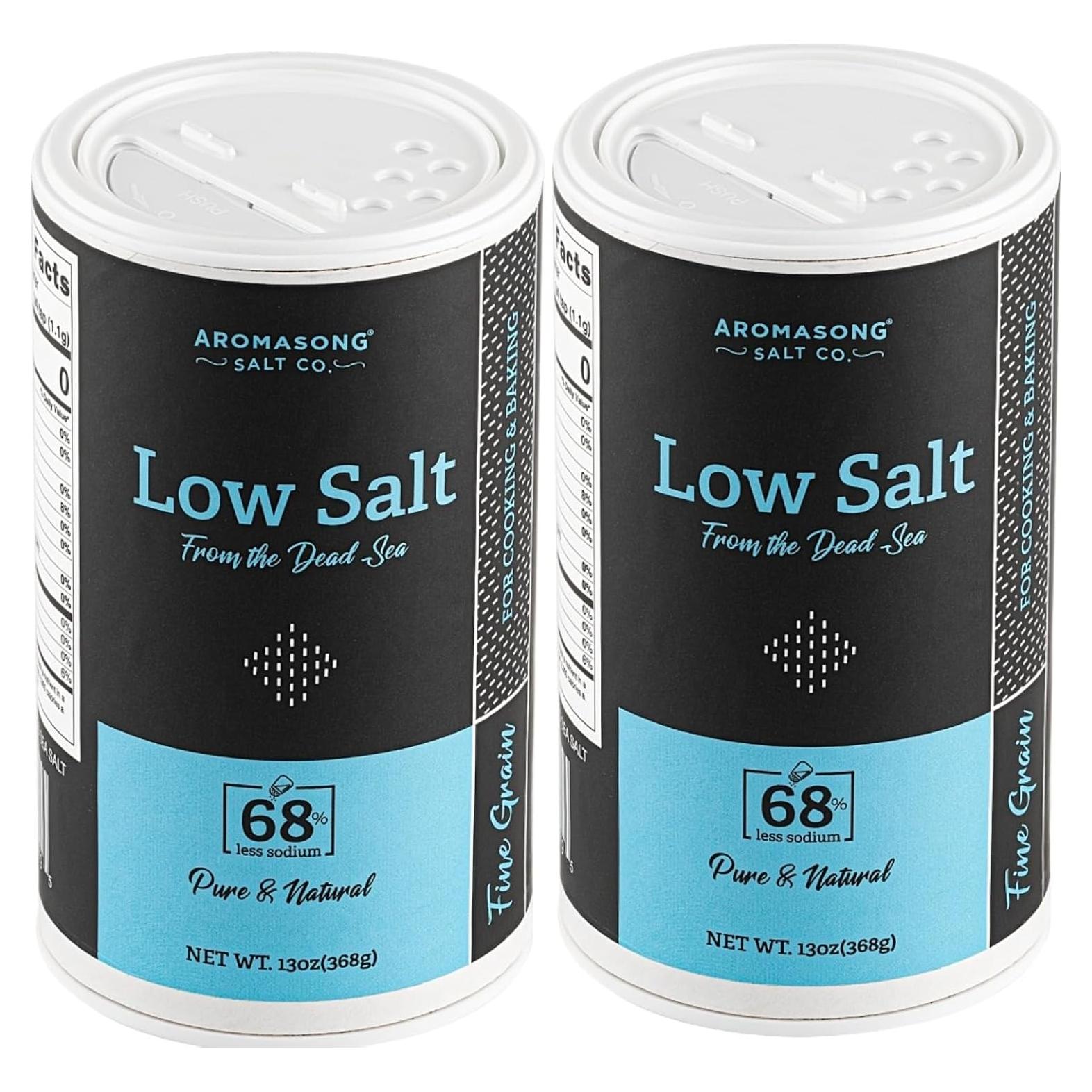 Sal Marina Baja en Sodio Aromasong 368g x 2 Pack Natural