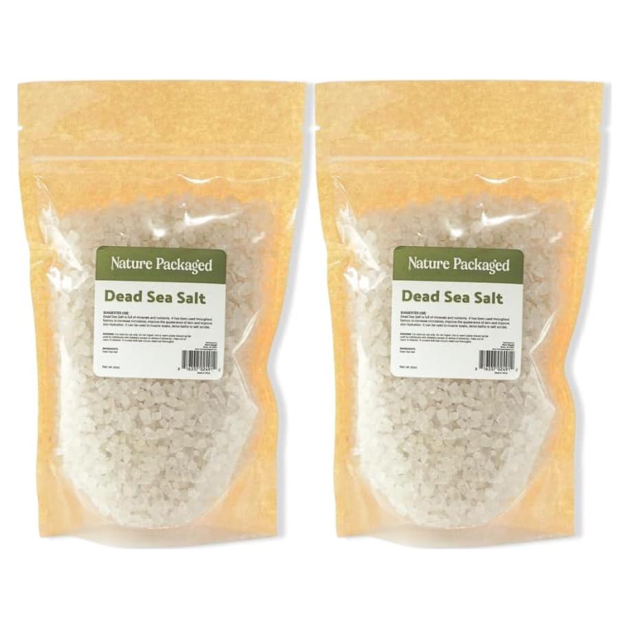 Sal del Mar Muerto Orgánica Nature Packaged 2 Paquetes 16oz