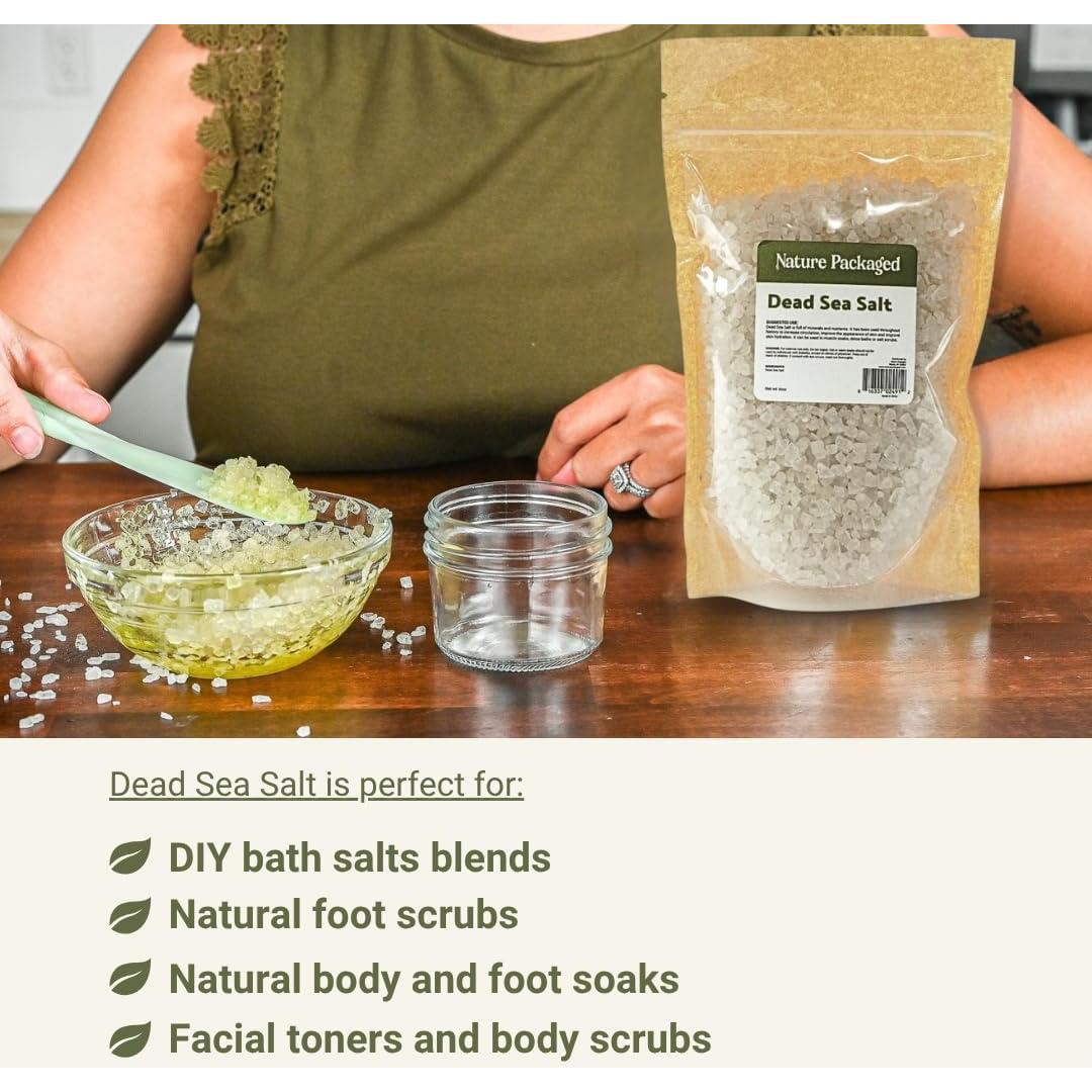 Sal del Mar Muerto Orgánica Nature Packaged 2 Paquetes 16oz