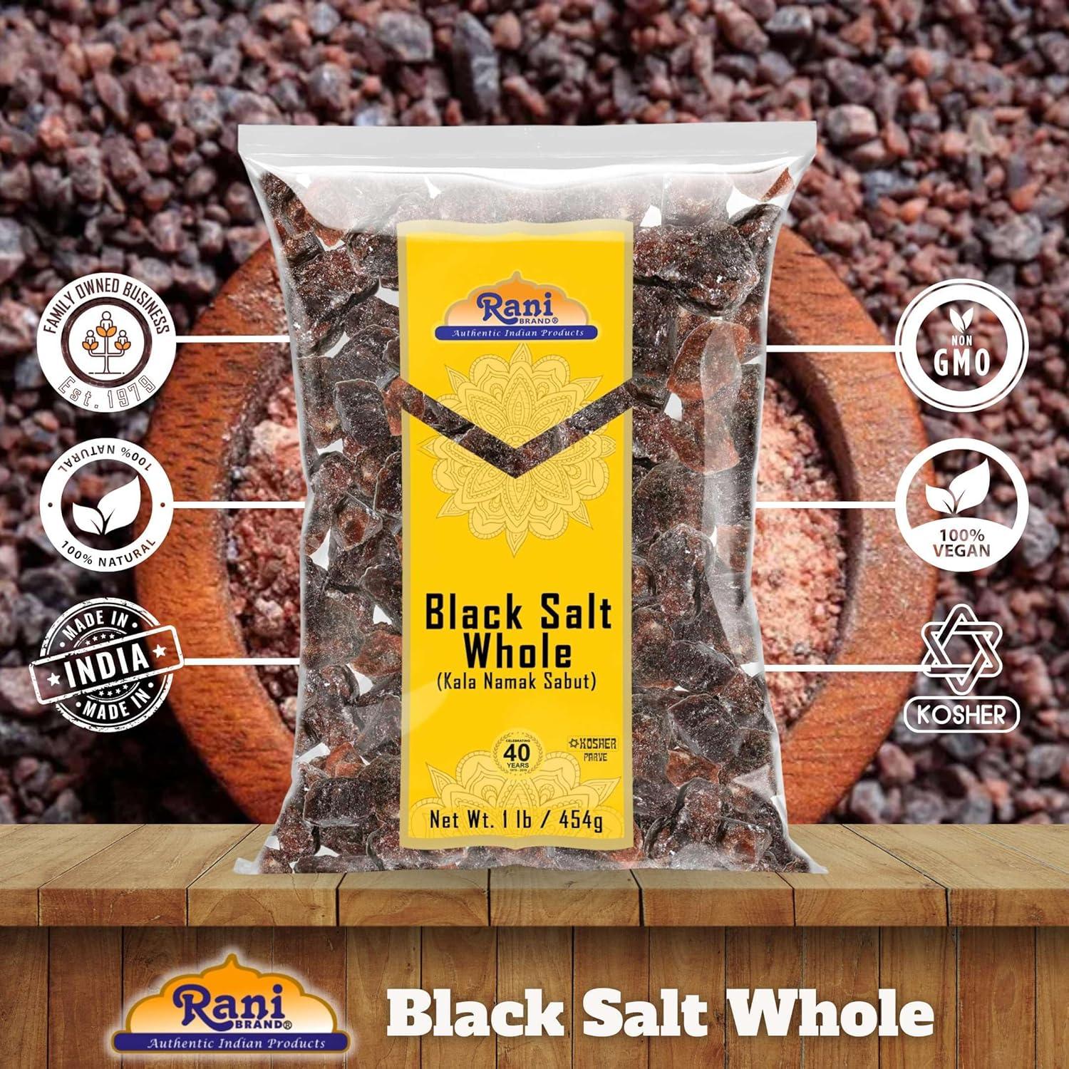 Sal Negra Cruda Entera Rani 454g - Kala Namak Vegana