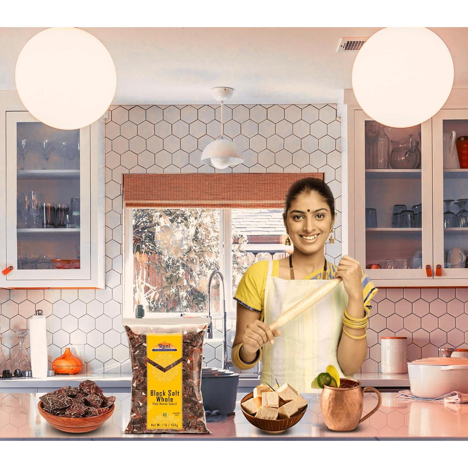 Sal Negra Cruda Entera Rani 454g - Kala Namak Vegana