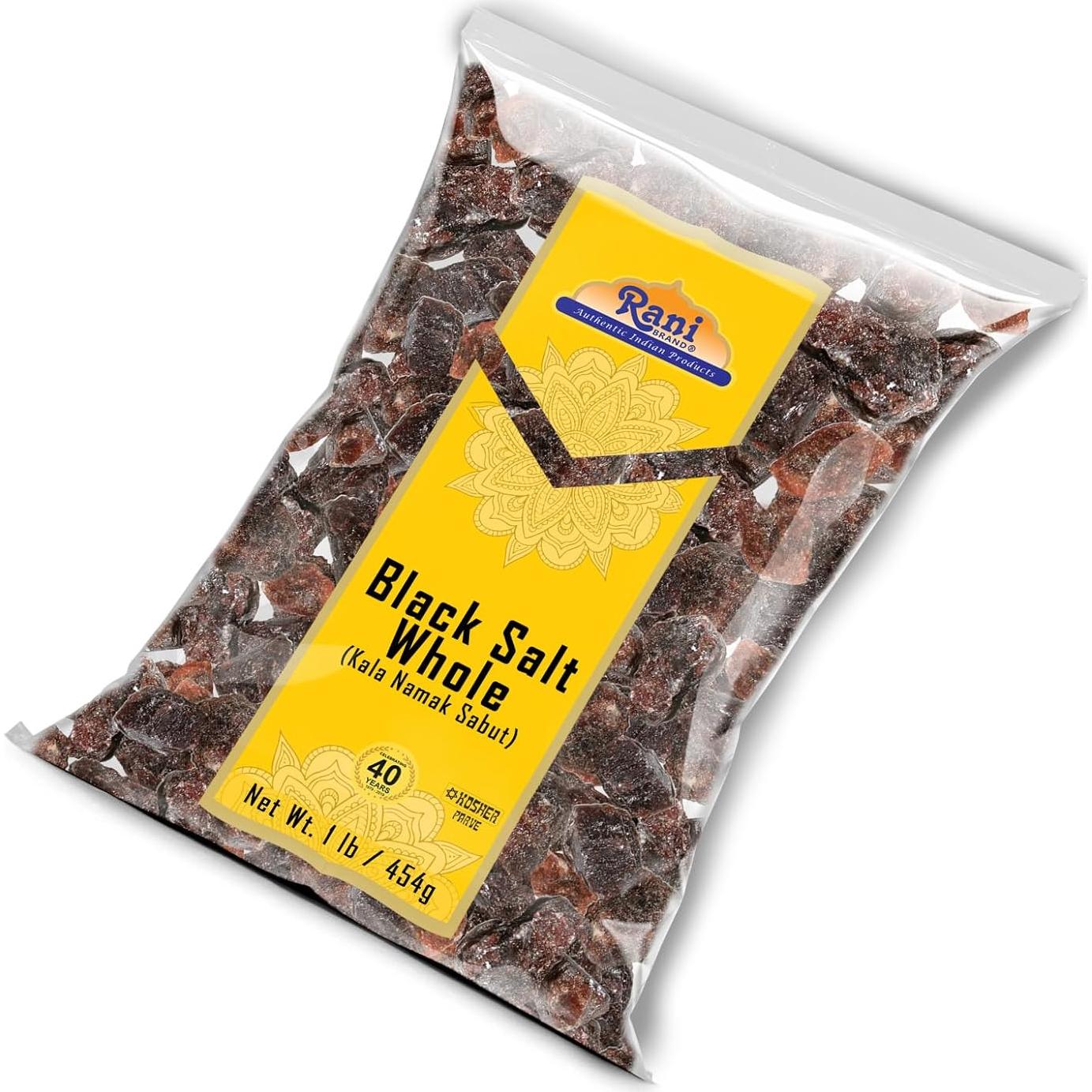 Sal Negra Cruda Entera Rani 454g - Kala Namak Vegana