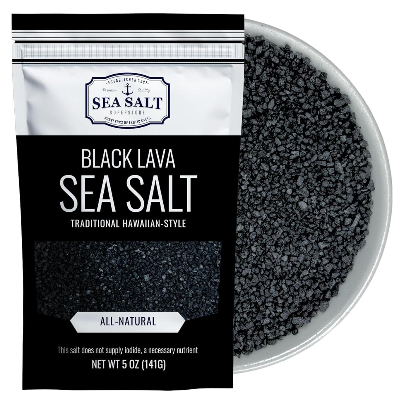 Sal de Mar Negra Hawaiana con Carbón Activado 142 g