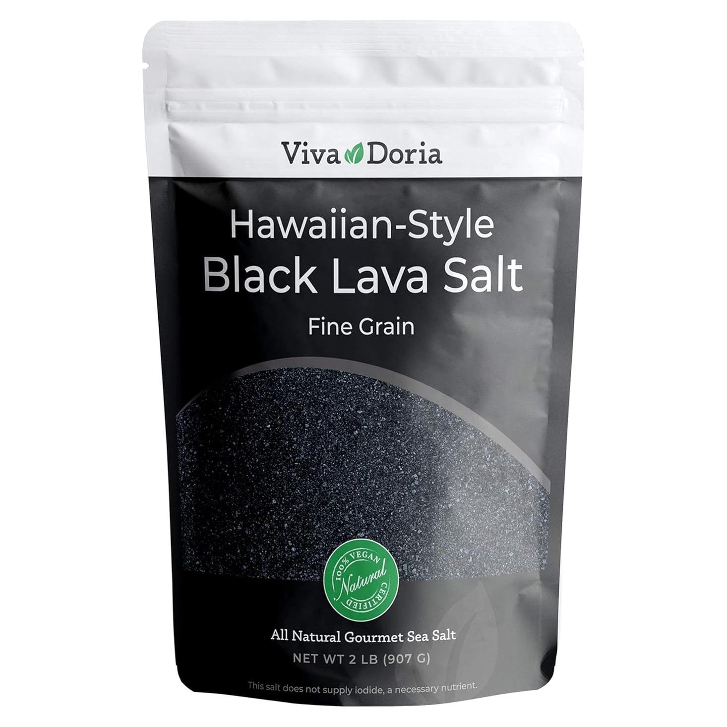 Sal de Mar Negra Hawaiana Viva Doria 907 g Grano Fino