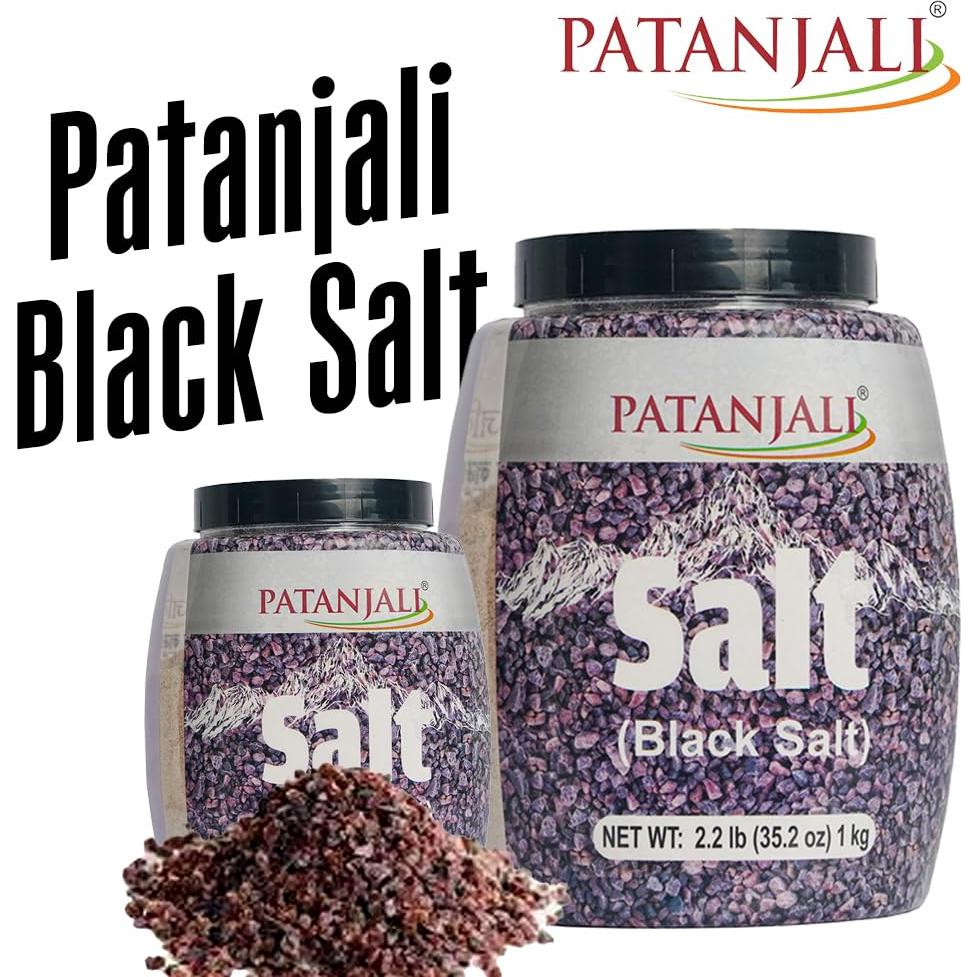 Sal Negra Patanjali 1kg - Sabor Único para Cocina India