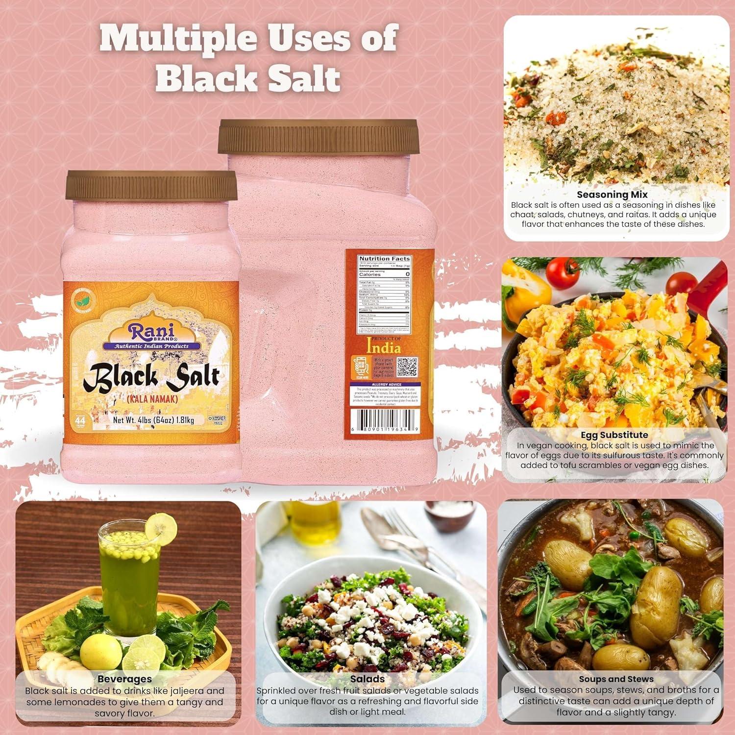 Sal Negra en Polvo Rani 1.81kg - Vegana y Natural