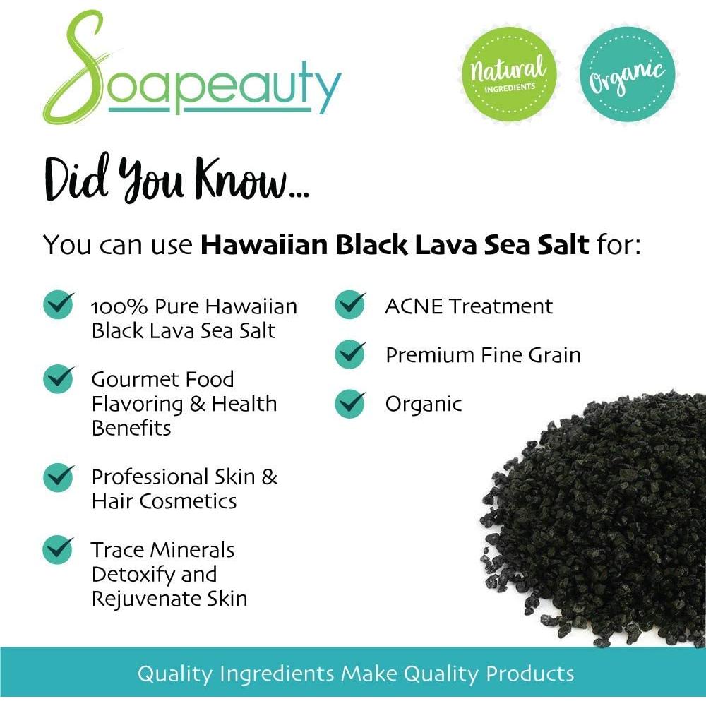Sal de Mar Negra Hawaiana Soapeauty 28.35 g Gourmet Orgánica