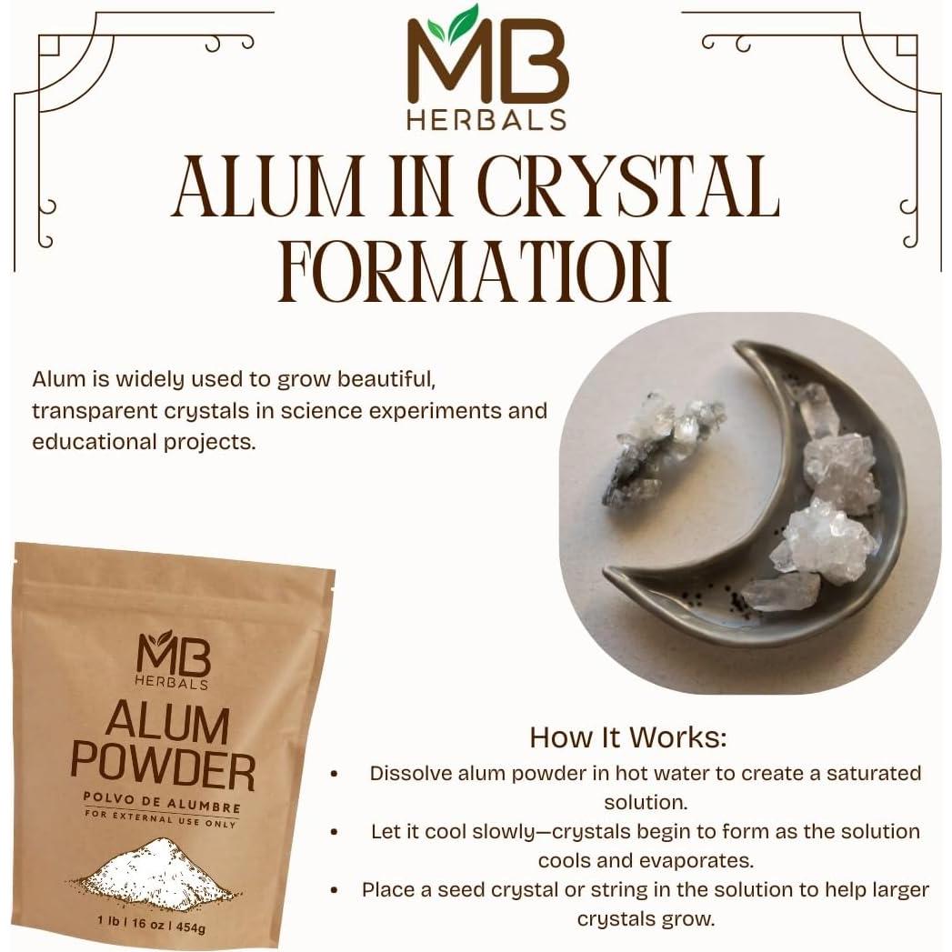 Polvo de Alumbre MB Herbals 100g - Desodorante y Mordiente