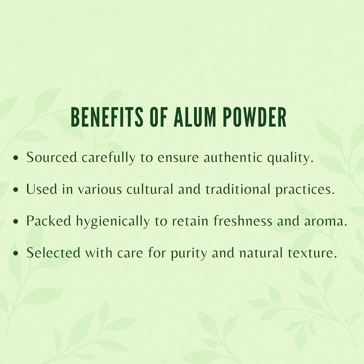 Polvo de Alumbre 100g AYURVEDASHREE Grado Alimenticio Natural