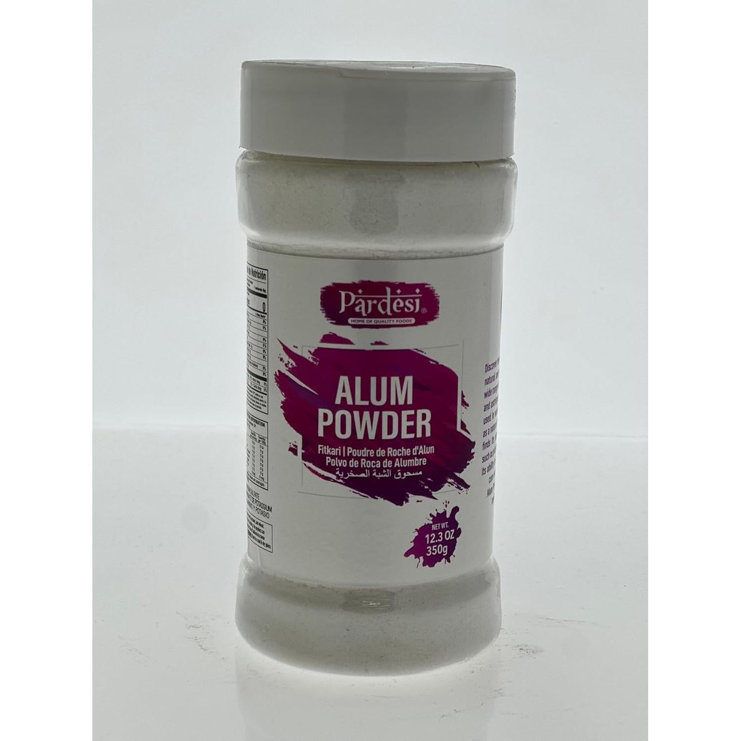 Polvo de Alumbre Blanco 350g Pardesi - Natural para Cocina y Uso Doméstico