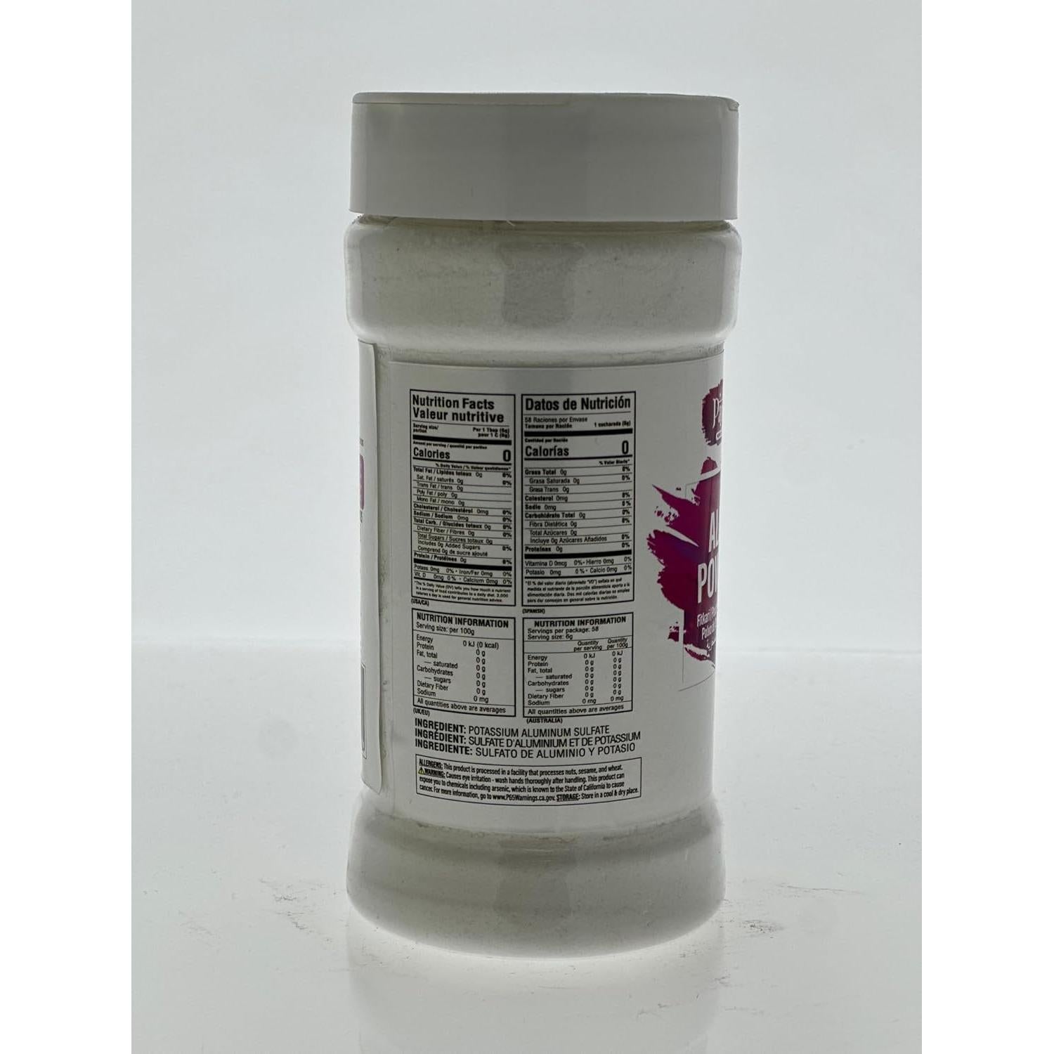 Polvo de Alumbre Blanco 350g Pardesi - Natural para Cocina y Uso Doméstico