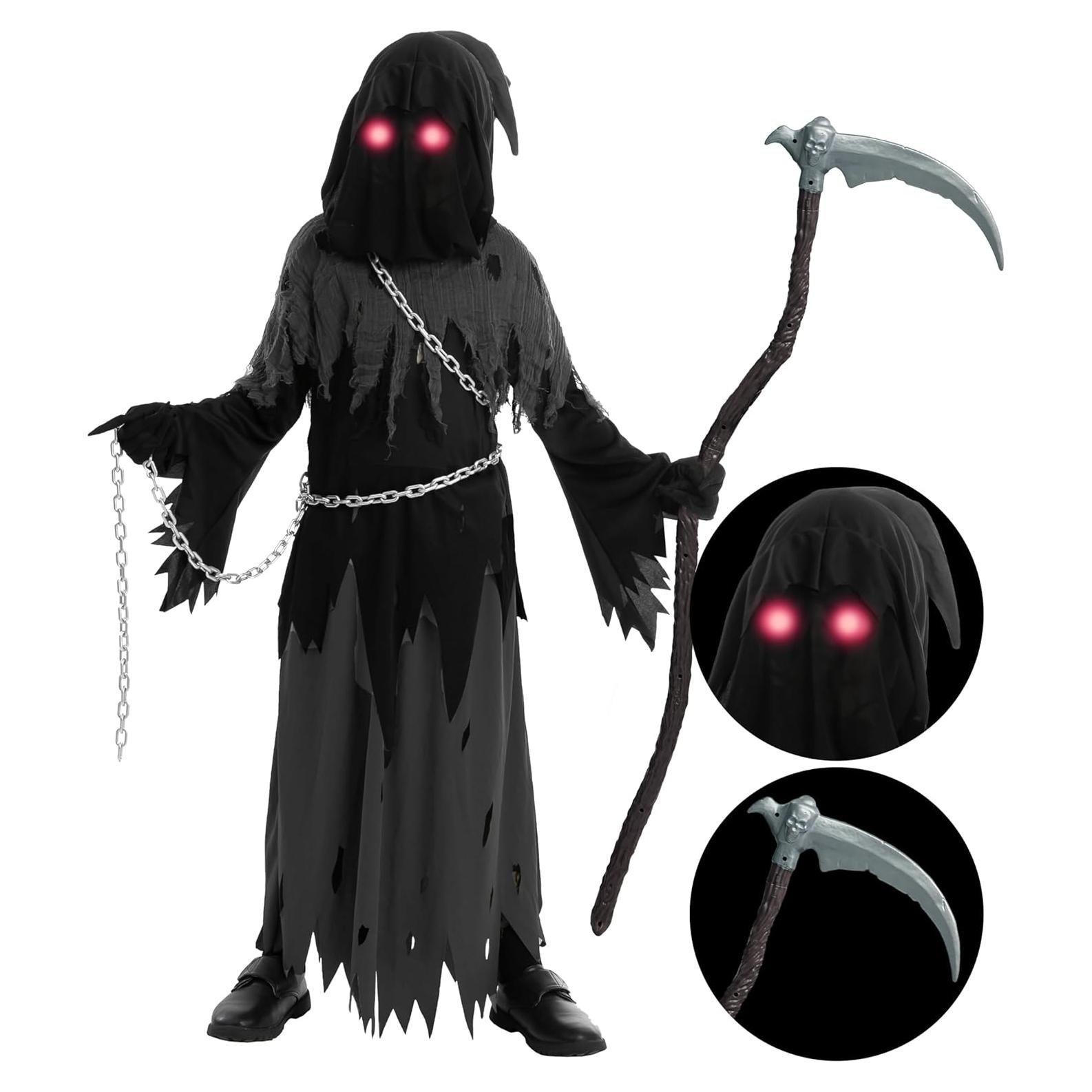 Disfraz de Segador Spooktacular para Niños con Ojos Brillantes