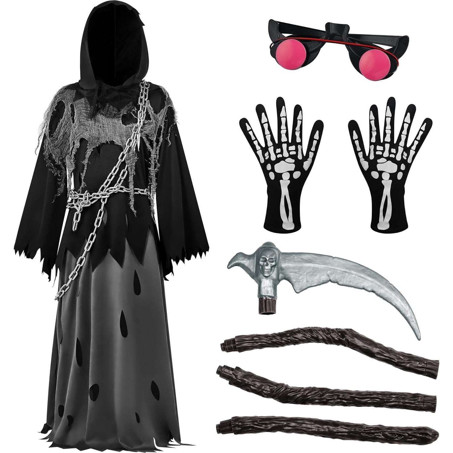 Disfraz de Segador Spooktacular para Niños con Ojos Brillantes