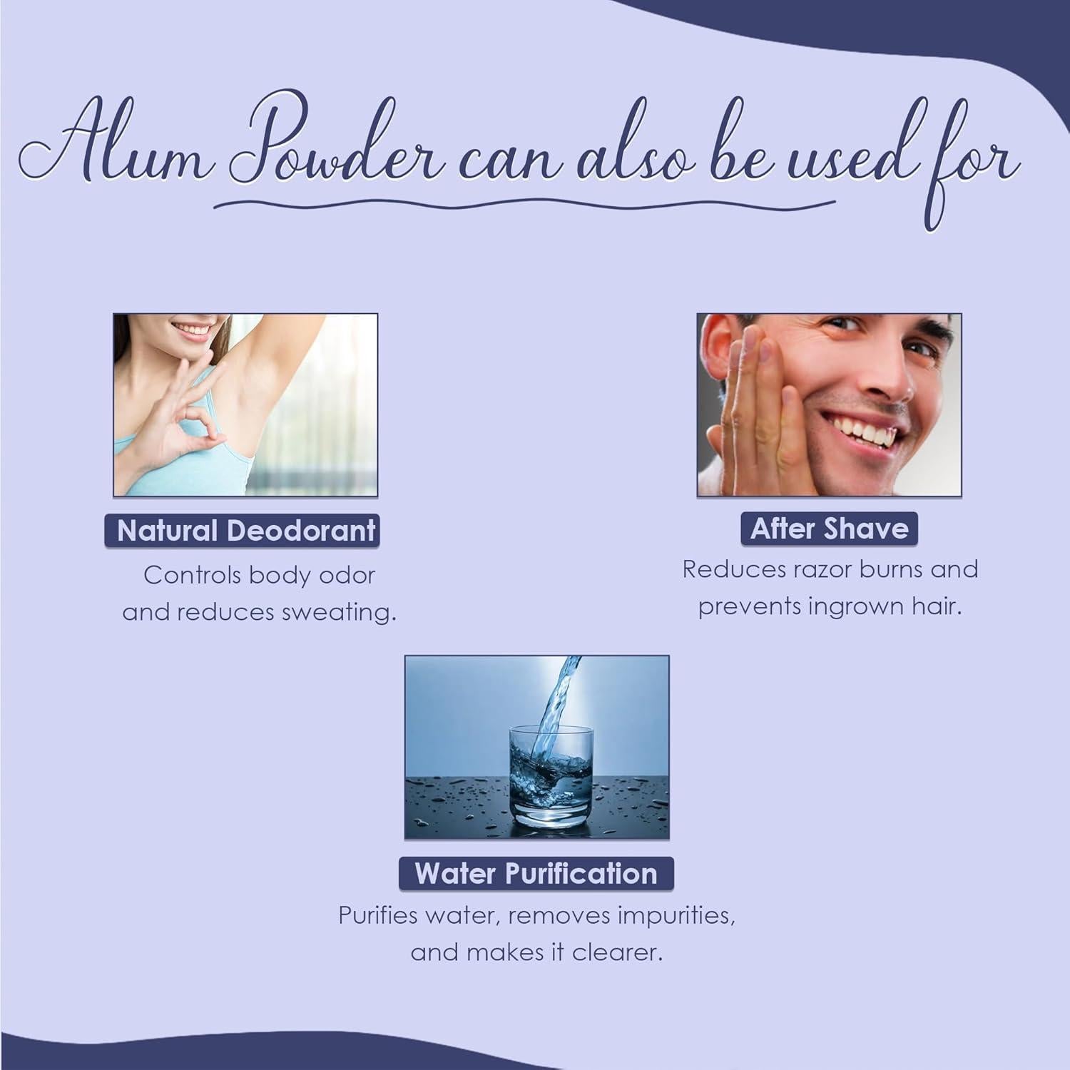 Polvo de Alumbre de Potasio Mi Nature 454g - Cuidado Facial y Desodorante Natural