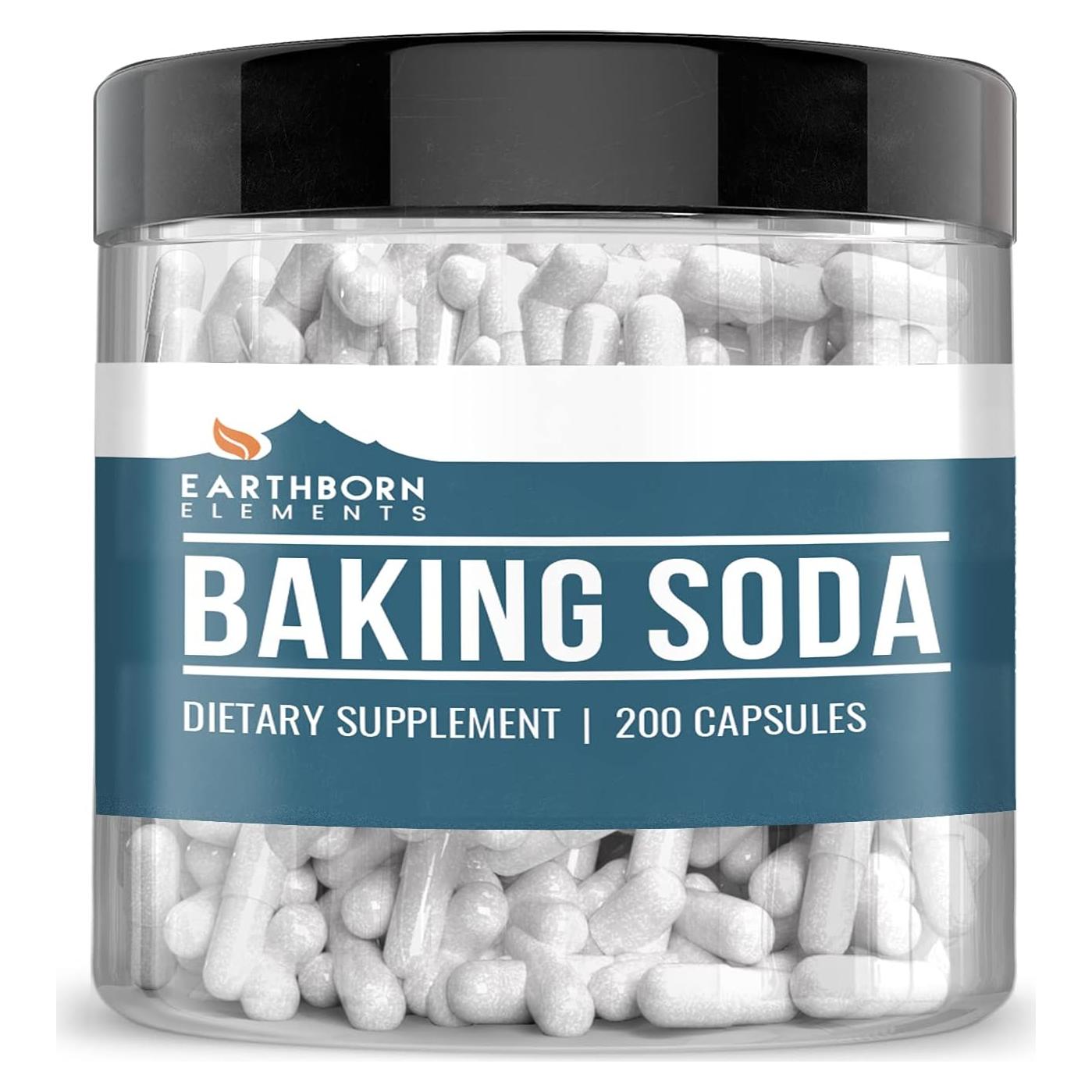 Cápsulas de Bicarbonato de Sodio Earthborn Elements 200 Unidades