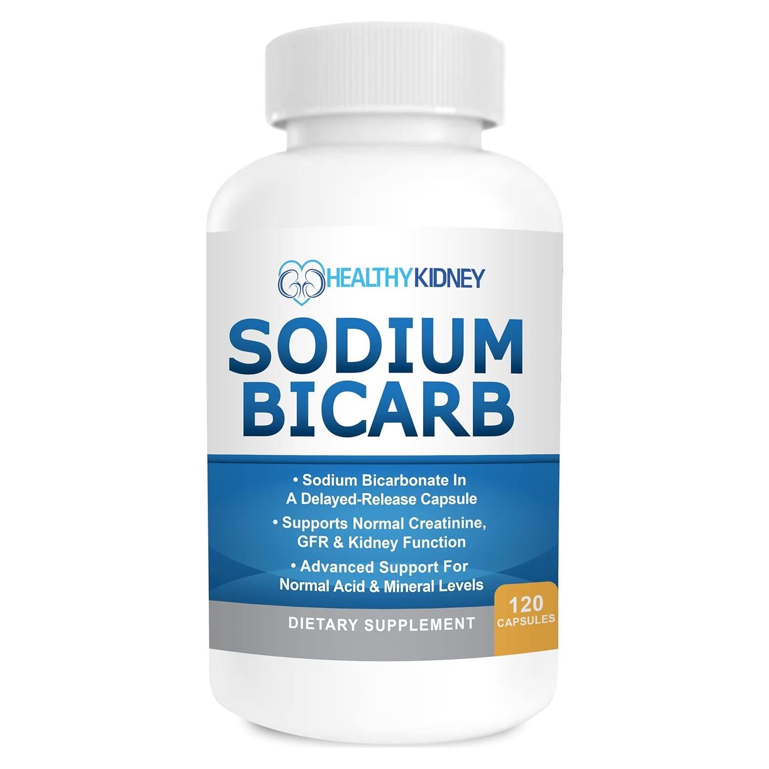 Cápsulas de Bicarbonato de Sodio 650mg Healthy Kidney - 120 Pastillas