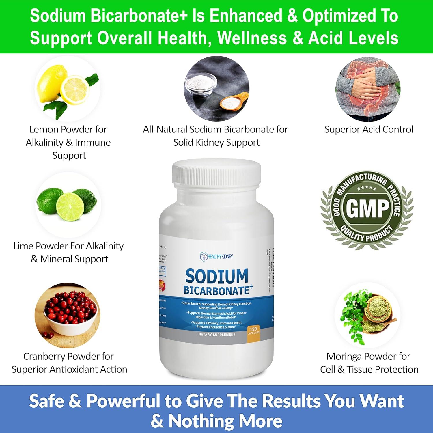 Cápsulas de Bicarbonato de Sodio Orgánico 650 mg - Salud Renal y Digestiva