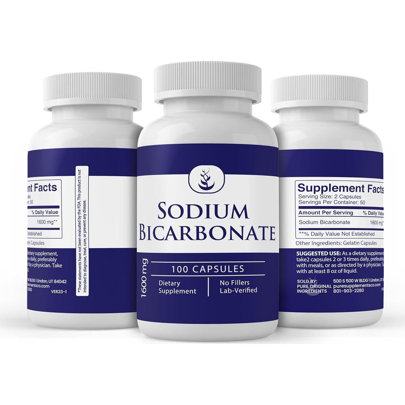 Bicarbonato de Sodio Puro Siempre Puro 100 Cápsulas 117g