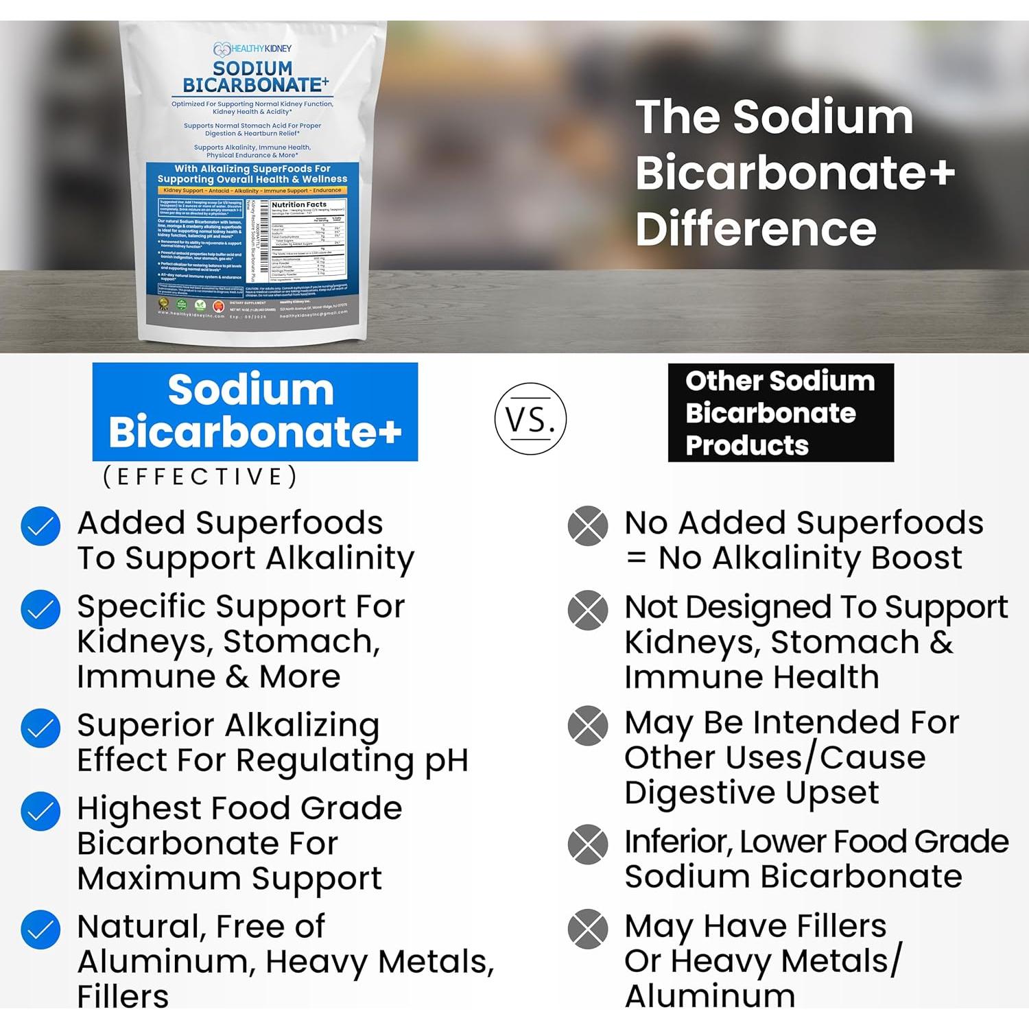 Suplemento Alcalino Bicarbonato de Sodio Orgánico 0.91 kg