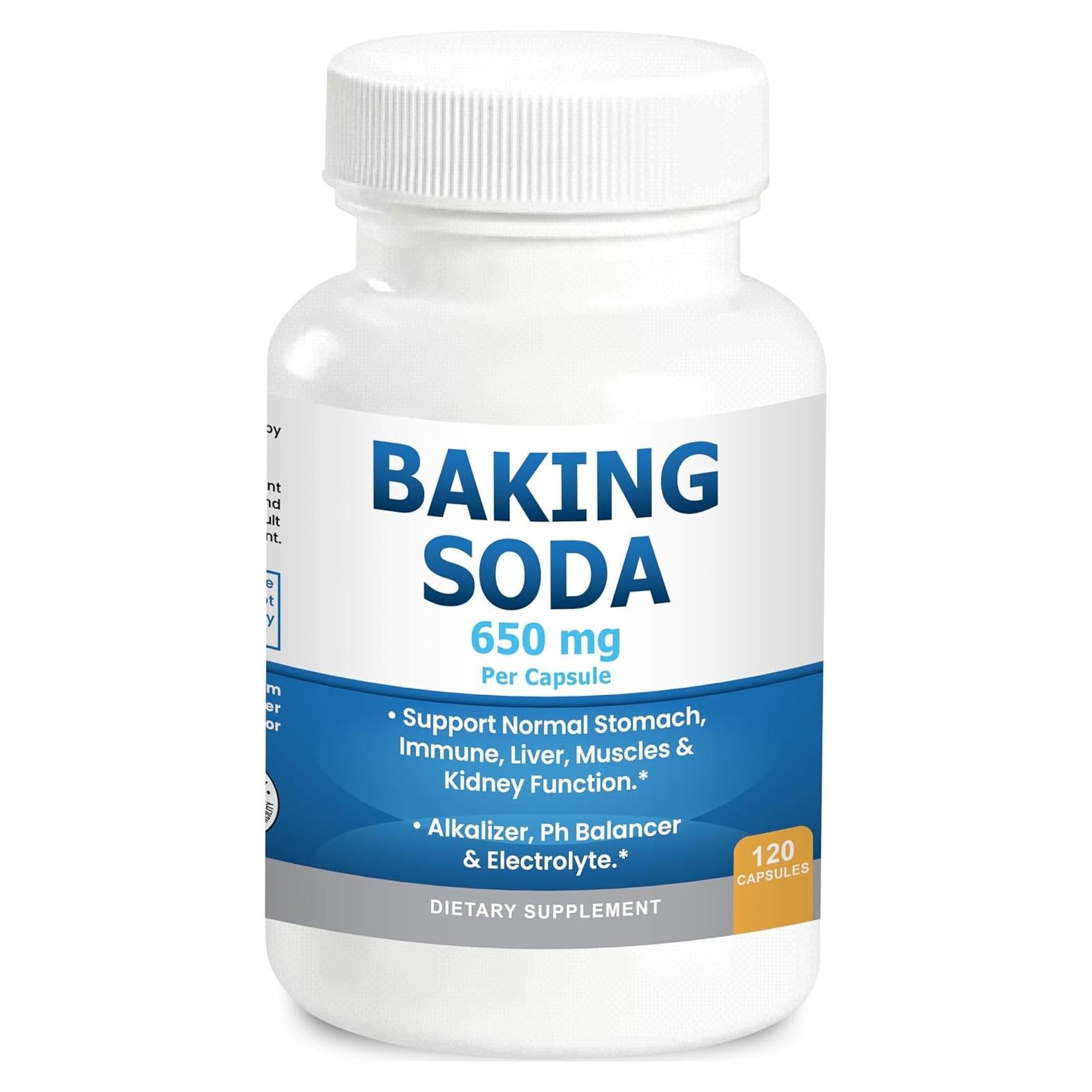 Cápsulas de Bicarbonato de Sodio Orgánico 650mg - 120 Unidades