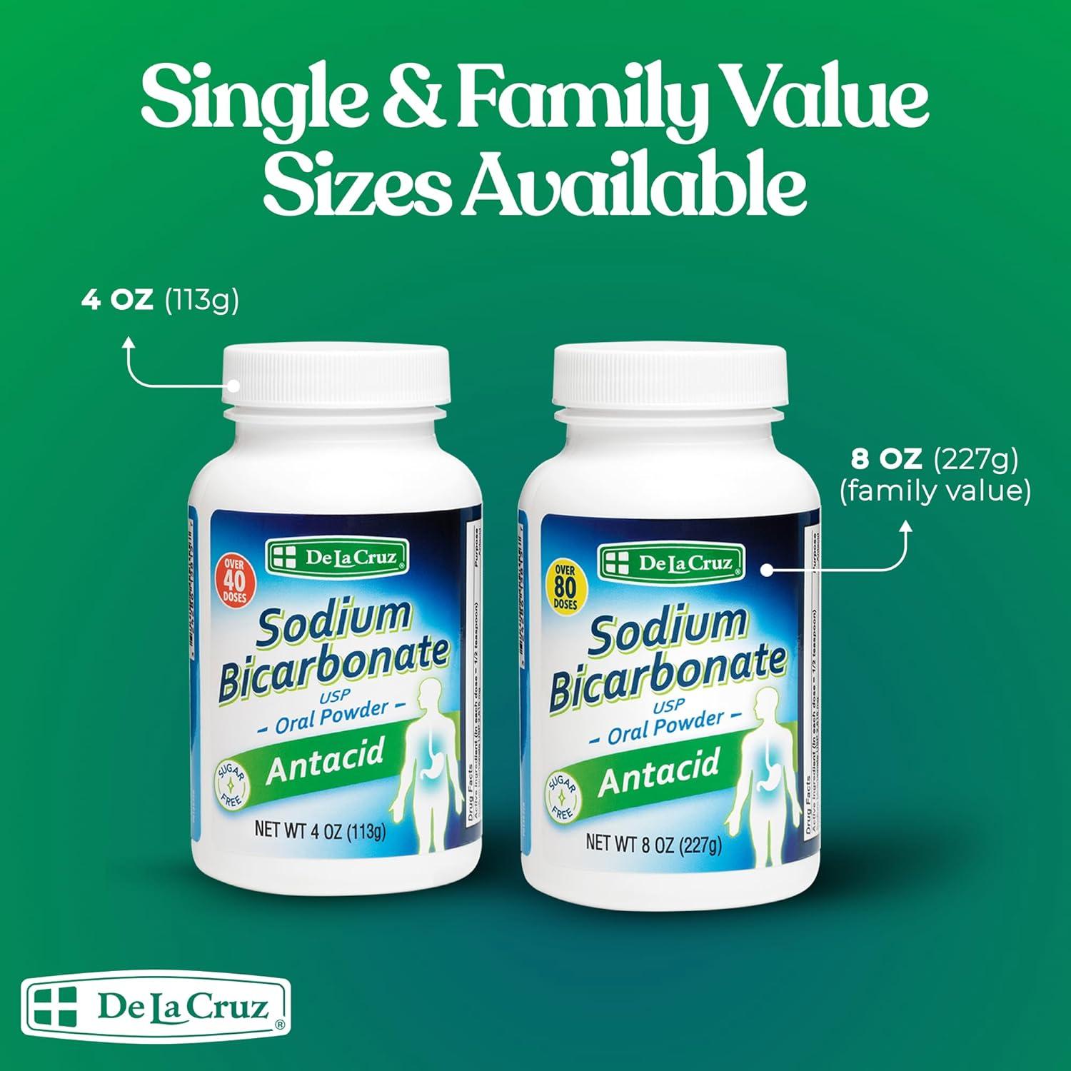 Bicarbonato de Sodio Puro De La Cruz 113.4 g - Antiácido Natural