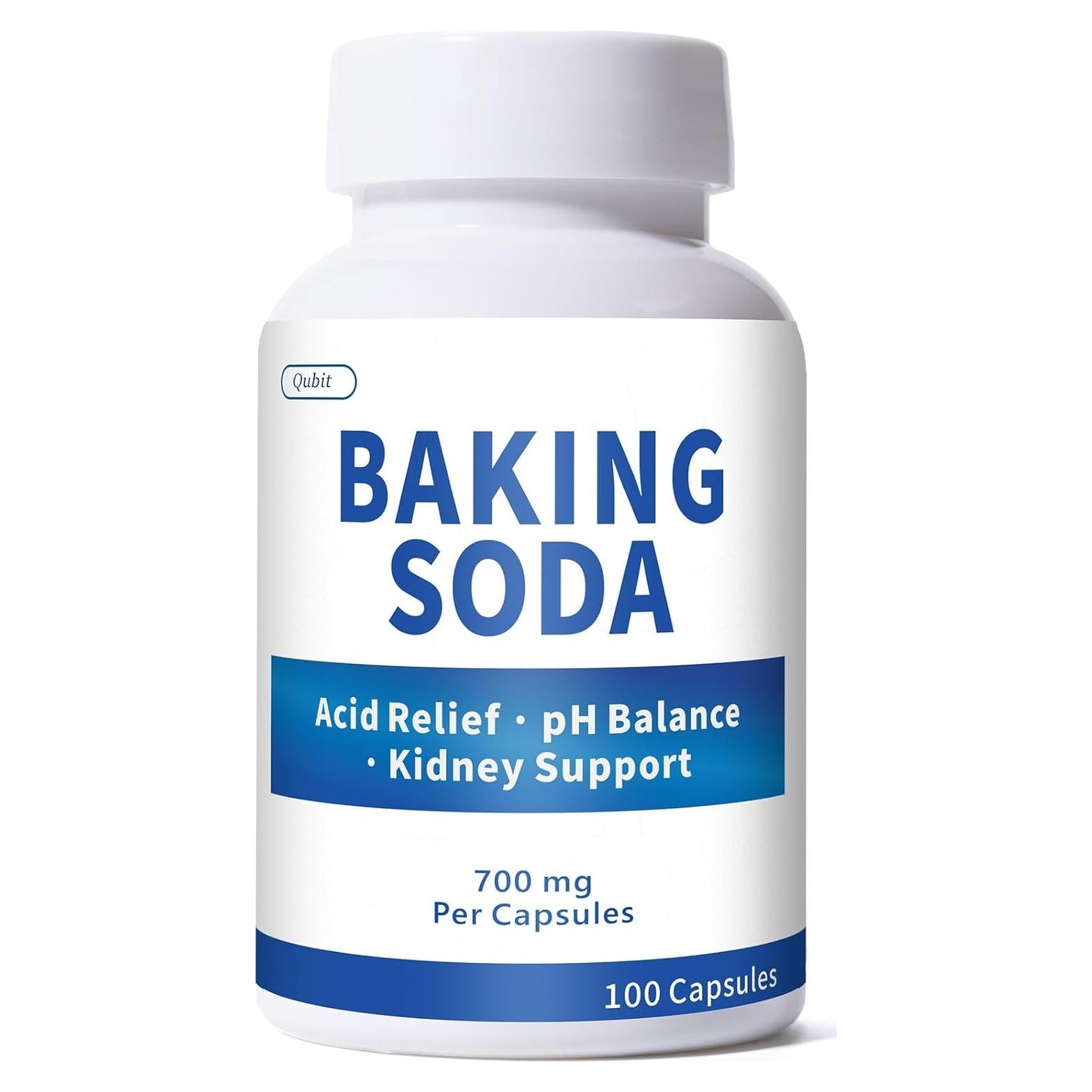 Cápsulas de Bicarbonato de Sodio Qubit 700mg - 100 Unidades