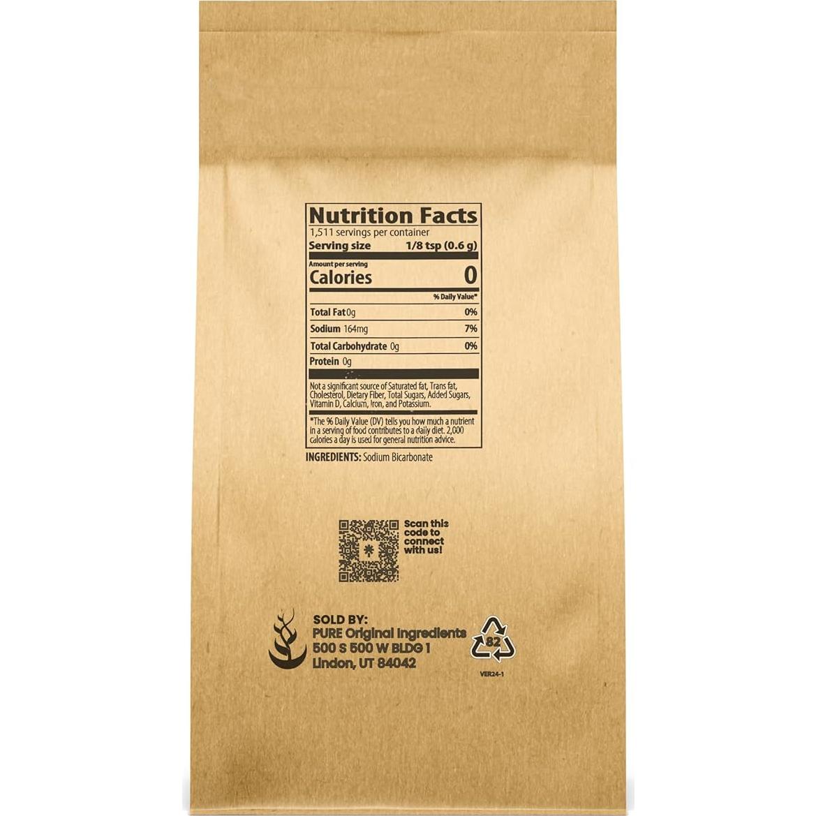 Bicarbonato de Sodio Puro 907 g - Ingredientes Originales