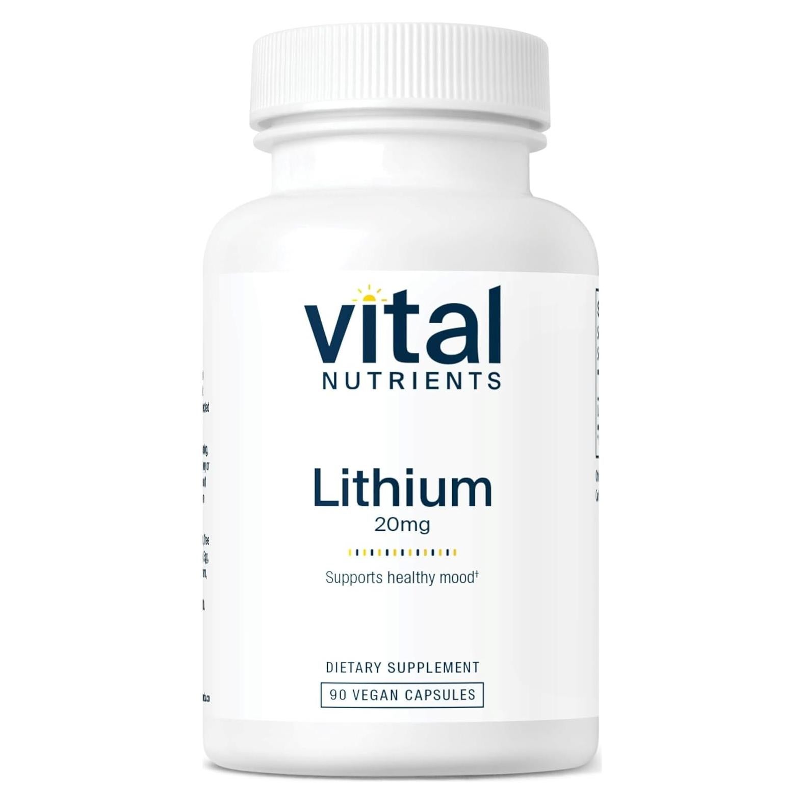Suplemento Vegano de Litio Orotato Vital Nutrients 20mg - 90 Cápsulas