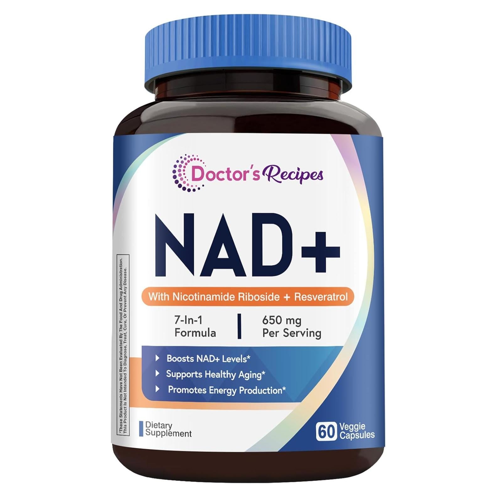 Suplemento NAD Recetas del Doctor 650mg 60 Cápsulas Veganas
