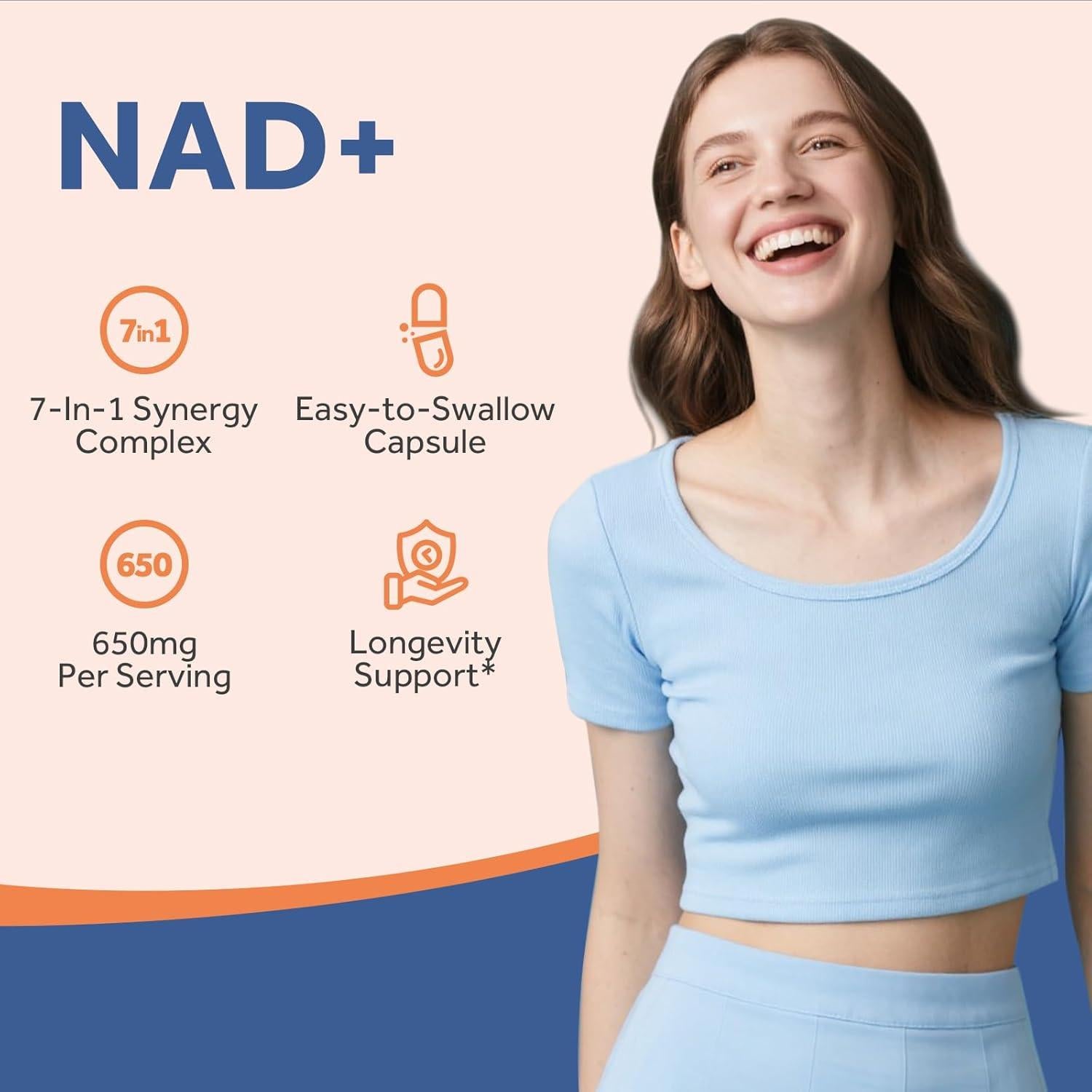 Suplemento NAD Recetas del Doctor 650mg 60 Cápsulas Veganas