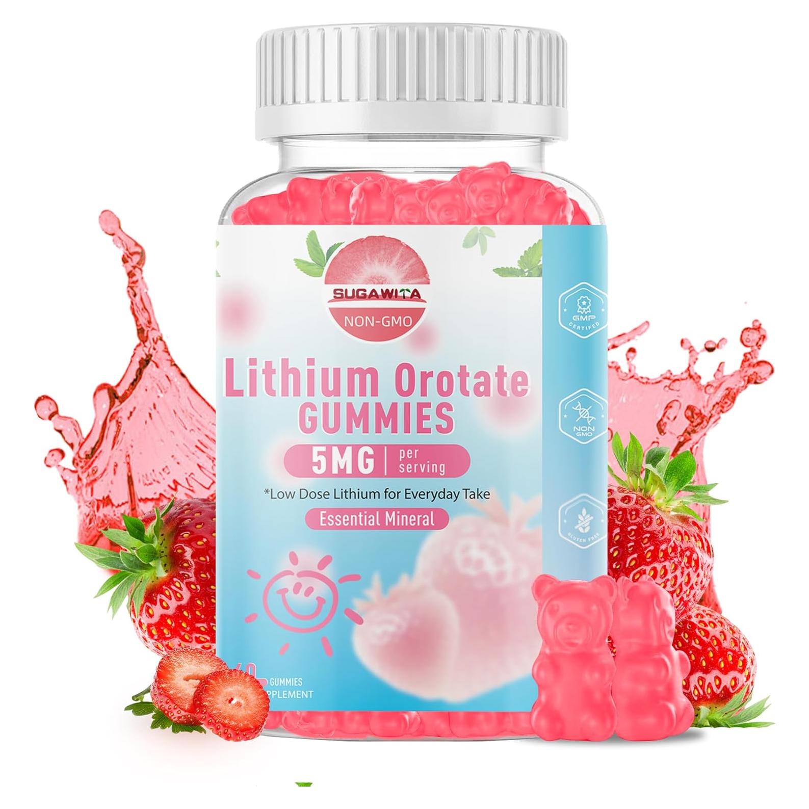 Gomitas Masticables SUGAWITA de Litio 5mg Veganas 60 Unidades