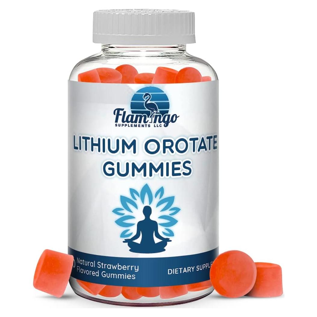 Gomitas de Orotato de Litio 5mg Flamingo - Sabor Fresa - 60 Unidades