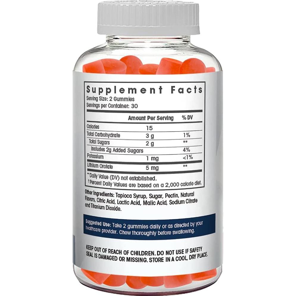 Gomitas de Orotato de Litio 5mg Flamingo - Sabor Fresa - 60 Unidades