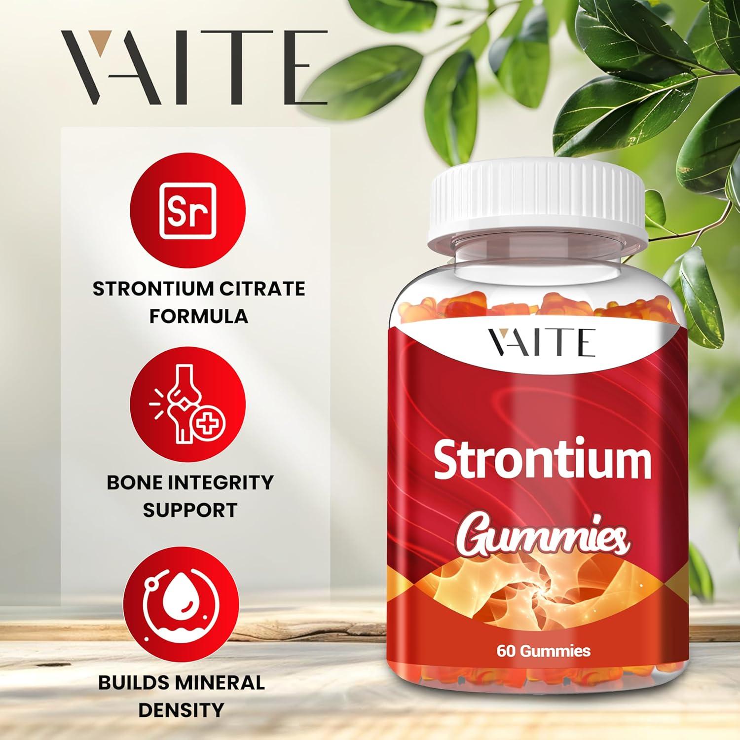 Suplemento Citrato de Estroncio 750mg VAITE - 60 Gomas Veganas