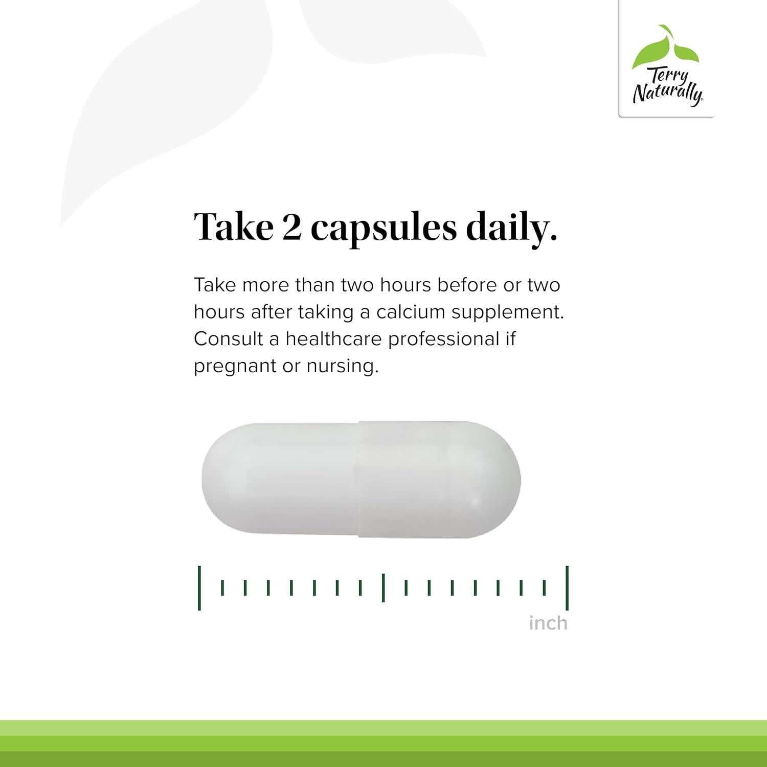 Suplemento de Estroncio Terry Naturally - 60 Cápsulas Veganas