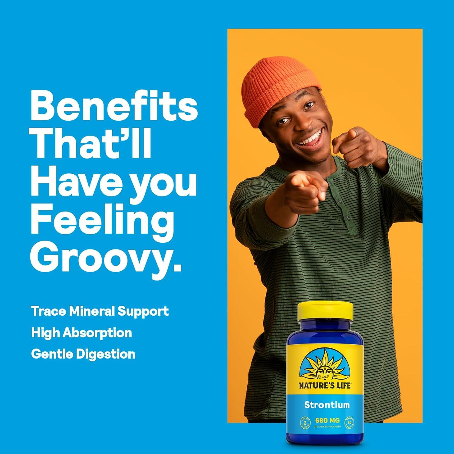 Citrato de Estroncio 680mg Naturaleza Vida - Suplemento Vegetariano