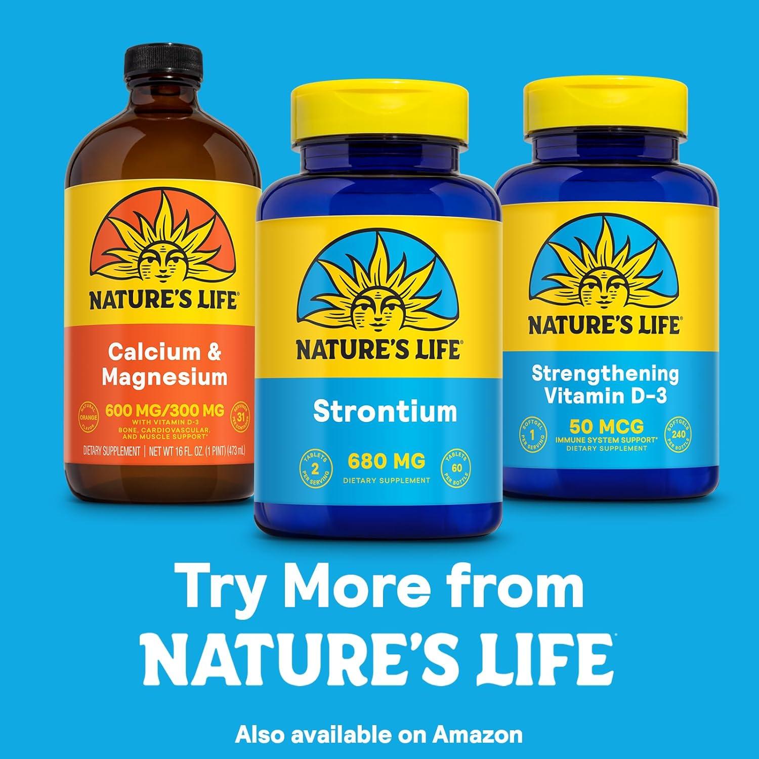 Citrato de Estroncio 680mg Naturaleza Vida - Suplemento Vegetariano