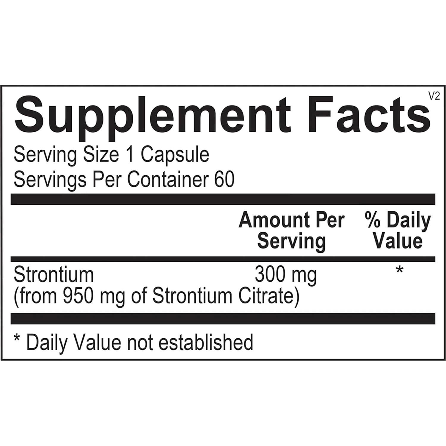 Suplemento Óseo The Source Matters Strontium Boost 60 Cápsulas