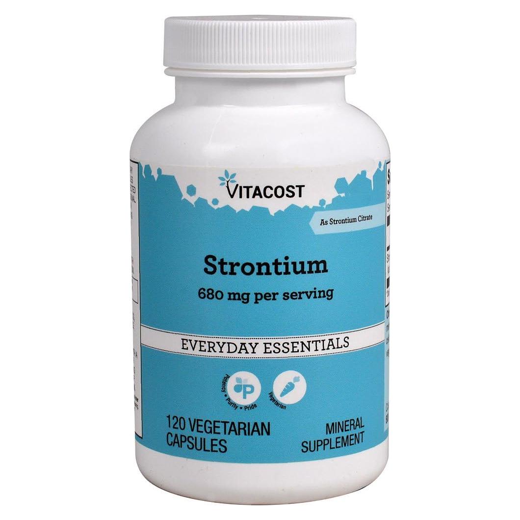 Cápsulas Vegetarianas de Estroncio NSI 680 mg - 120 Unidades