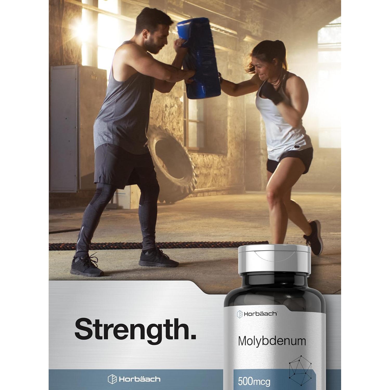 Suplemento de Molibdeno Horbaach 500mcg 200 Cápsulas Sin Gluten