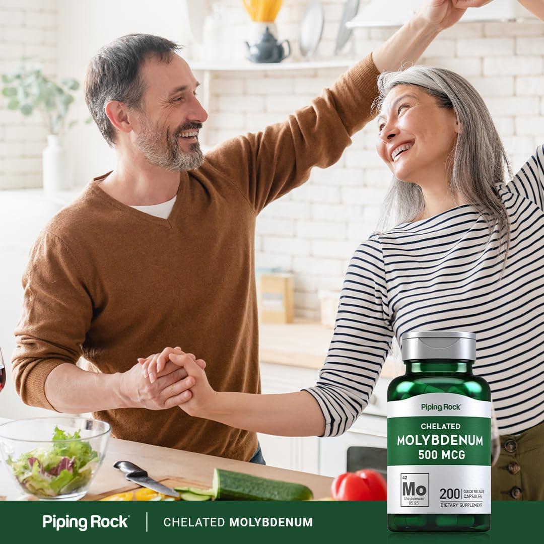 Suplemento de Molibdeno Piping Rock 500 mcg 200 Cápsulas