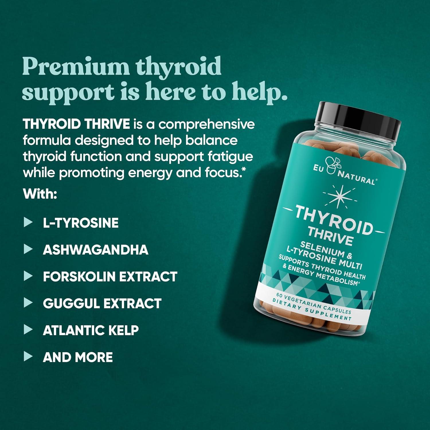 Suplemento Energético Thrive - 60 Cápsulas Vegetarianas - Zinc, Selenio, Yodo