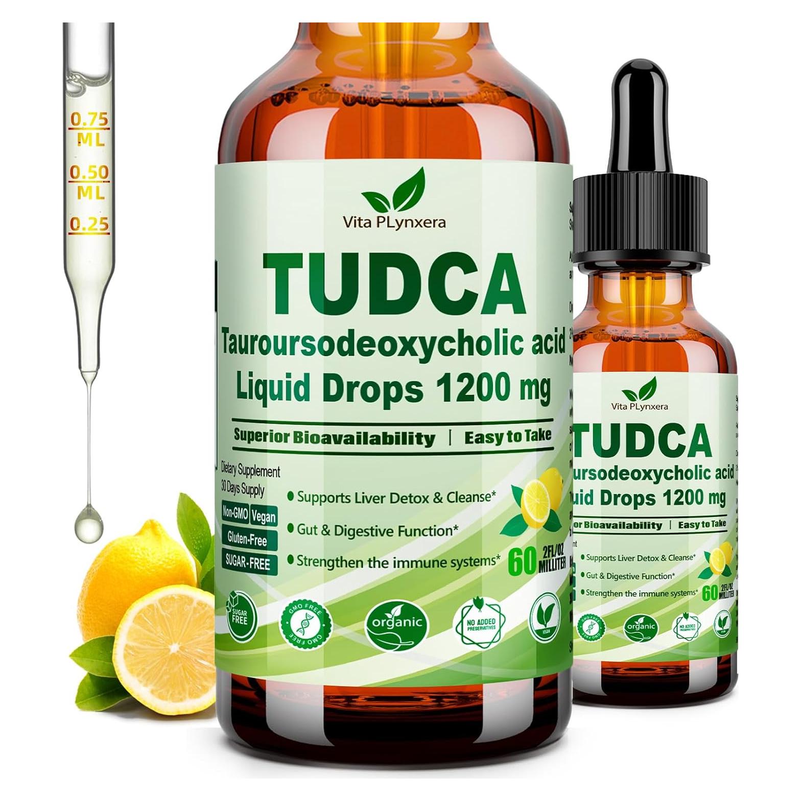 Gotas Líquidas TUDCA 1200mg Vita PLynxera - Soporte Hepático y Biliar