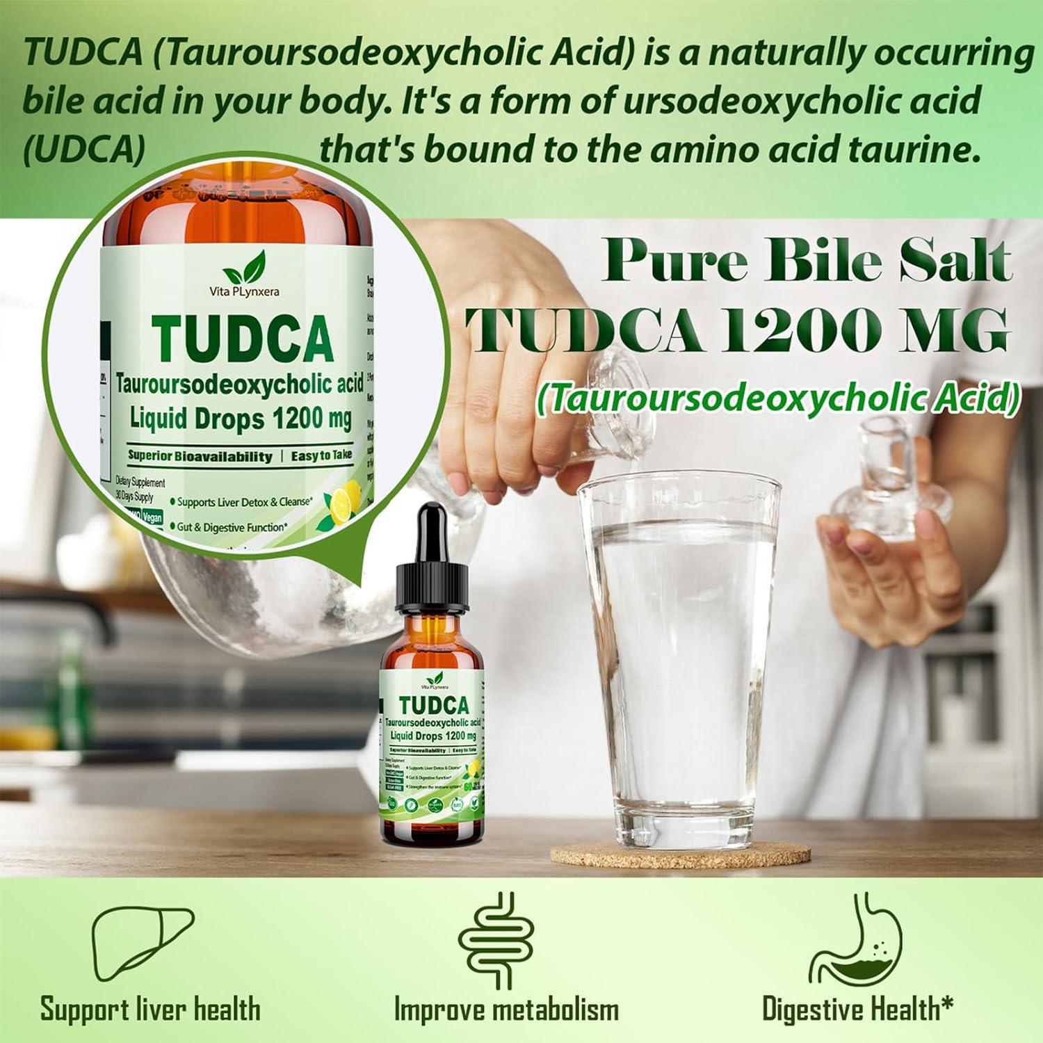 Gotas Líquidas TUDCA 1200mg Vita PLynxera - Soporte Hepático y Biliar
