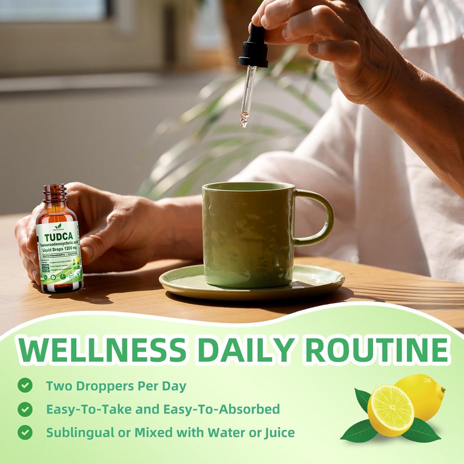 Gotas Líquidas TUDCA 1200mg Vita PLynxera - Soporte Hepático y Biliar