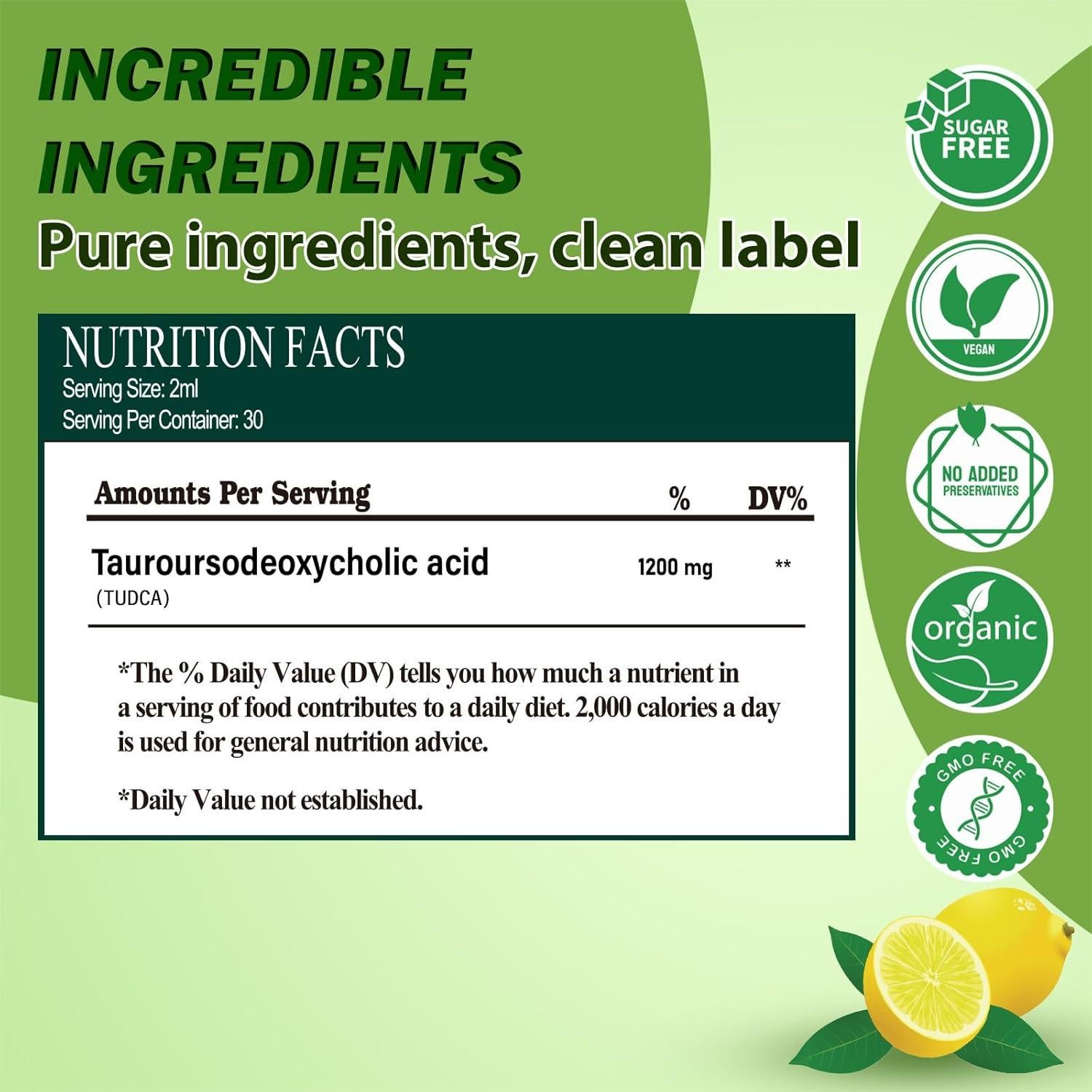 Gotas Líquidas TUDCA 1200mg Vita PLynxera - Soporte Hepático y Biliar